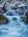 Ice and Waterfall, Washington State Royalty Free Stock Photo