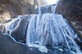 Ice waterfall in winter season Fukuroda Falls Royalty Free Stock Photo