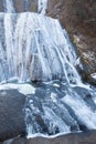 Ice waterfall in winter season Fukuroda Falls Royalty Free Stock Photo