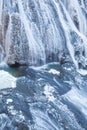 Ice waterfall in winter season Fukuroda Falls Royalty Free Stock Photo