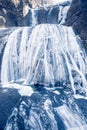 Ice waterfall in winter season Fukuroda Falls Royalty Free Stock Photo