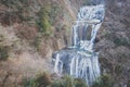 Ice waterfall in winter season Fukuroda Falls