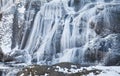 Ice waterfall in winter season Fukuroda Falls