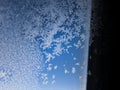 Ice on window Royalty Free Stock Photo