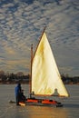 Ice Yacht on the Navasink River, New Jersey Royalty Free Stock Photo