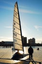 Ice Yacht on the Navesink Royalty Free Stock Photo