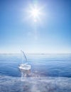 Ice yacht on winter Baical Royalty Free Stock Photo