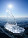 Ice yacht on winter Baical Royalty Free Stock Photo