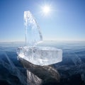 Ice yacht on winter Baical Royalty Free Stock Photo