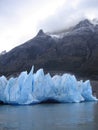 Iceberg below the mountains