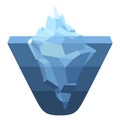 Iceberg blue icon, climate, environment and ecology