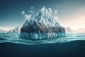 Iceberg business concept. Generate Ai