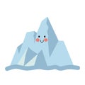 Iceberg cartoon character vector illustration
