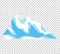 Iceberg. Cartoon floating iceberg. Ocean ice rock landscape for climate and environment protection concept. Iceberg cold