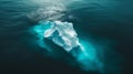 Iceberg in clear blue water and hidden danger under water. Iceberg - Hidden Danger And Global Warming Concept. Floating Royalty Free Stock Photo