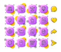 Iceberg, Computer mouse and Microphone line icons. For web app, printing. App 3d buttons icons. Vector