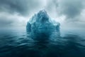 Iceberg Depths: Unseen Peril Beneath the Surface. Concept Ocean Conservation, Climate Change,