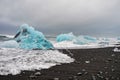 Iceberg at Diamond Beach Joekulsarlon in Iceland, Europe