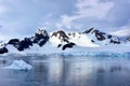 Iceberg floating in Antarctica in the sun Royalty Free Stock Photo