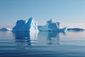 Iceberg floating in arctic. Generate Ai Royalty Free Stock Photo