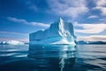 iceberg floating in arctic waters Royalty Free Stock Photo