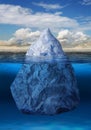 Iceberg floating in ocean Royalty Free Stock Photo