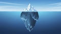 Iceberg Floating in Ocean with Hidden Depth Royalty Free Stock Photo