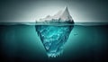 Iceberg Floating On Sea - Appearance And Global Warming Concept. Generative AI Royalty Free Stock Photo