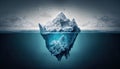 Iceberg Floating On Sea - Appearance And Global Warming Concept. Generative AI Royalty Free Stock Photo