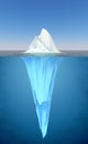 Iceberg floating in the water