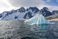 Iceberg in front of mountains