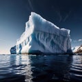 Iceberg, frozen ice on sea, showing hidden risk and danger Royalty Free Stock Photo