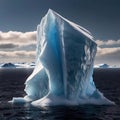Iceberg, frozen ice on sea, showing hidden risk and danger Royalty Free Stock Photo