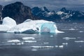 Iceberg with turquoise gate near Kap Farvel, Greenland Royalty Free Stock Photo