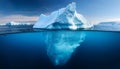Iceberg - Hidden Danger And Global Warming Concept