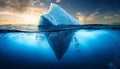 Iceberg - Hidden Danger And Global Warming Concept