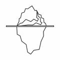 Iceberg icon, outline style