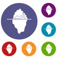 Iceberg icons set