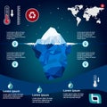 Iceberg Illustration in flat design