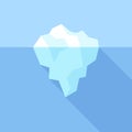Iceberg Illustration Flat Vector Concept of Hidden Depths and Knowledge Royalty Free Stock Photo