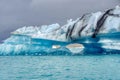 Iceberg at Jokulsarlon glacial lagoon in Iceland Royalty Free Stock Photo