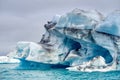 Iceberg at Jokulsarlon glacial lagoon in Iceland Royalty Free Stock Photo