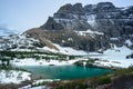 Iceberg lake in Glacier national park Royalty Free Stock Photo