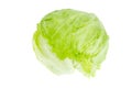 Iceberg lettuce head isolated on white background. Royalty Free Stock Photo