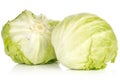 Fresh raw Iceberg Lettuce isolated on white Royalty Free Stock Photo