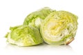 Fresh raw Iceberg Lettuce isolated on white Royalty Free Stock Photo