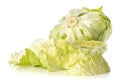 Fresh raw Iceberg Lettuce isolated on white Royalty Free Stock Photo