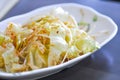 Iceberg lettuce salad with gimchi sauce , Korean food Royalty Free Stock Photo