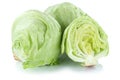Iceberg lettuce sliced vegetable isolated