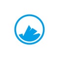 Iceberg logo design illustration vector template Royalty Free Stock Photo